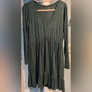 Staccato Dark Green Long Sleeve Dress